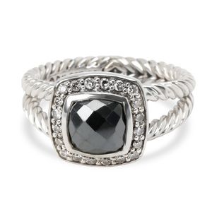 David Yurman Petite Albion Hematite & Diamond Ring